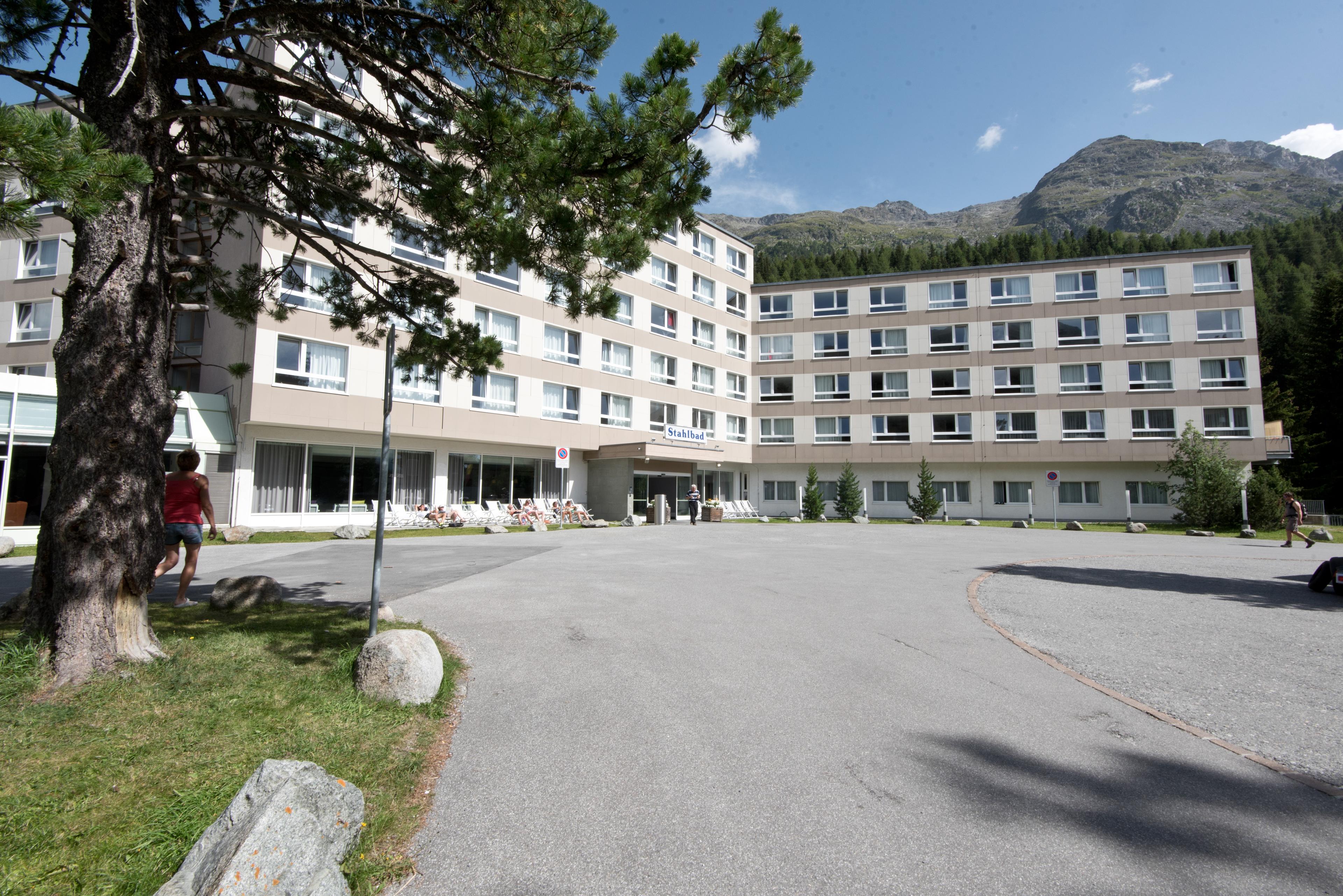 Hotel Stahlbad in St. Moritz, Zwitserland.